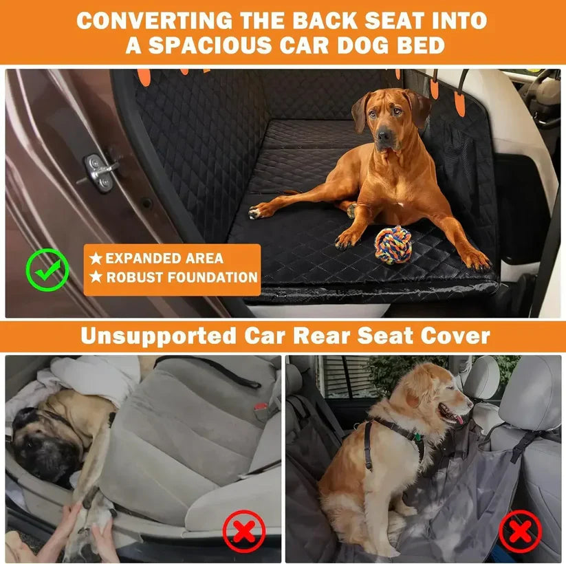 Hard Bottom Back Seat Extender + (FREE Dog Bed)